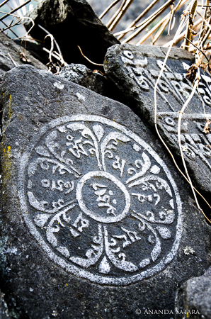 Tibetan mani stone