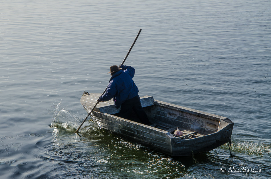 Lake Titicaca boat Ley Line