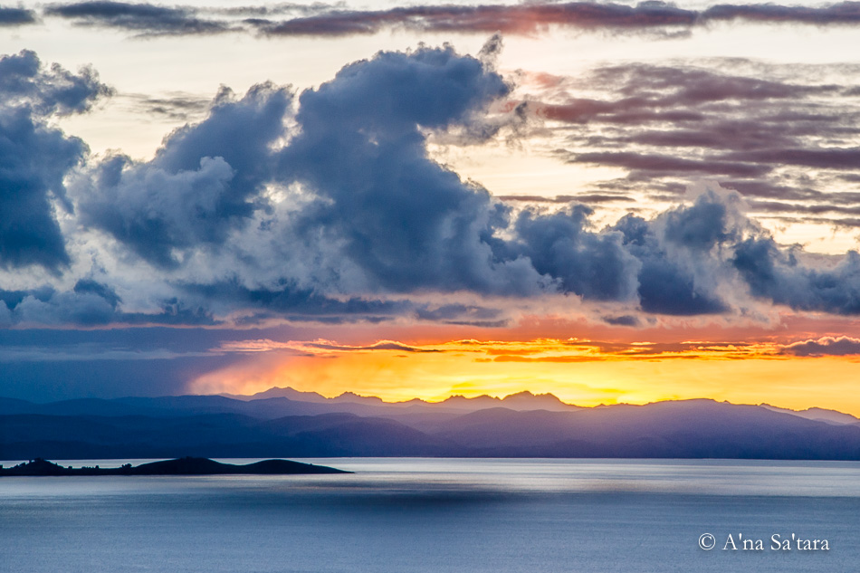 Lake Titicaca sunset Ley Line